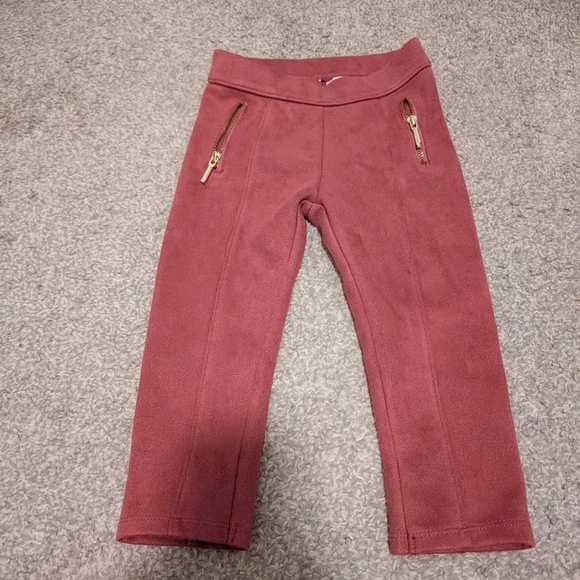 Janie and Jack Other - Janie and Jack Maroon Pants with Gold Zippers